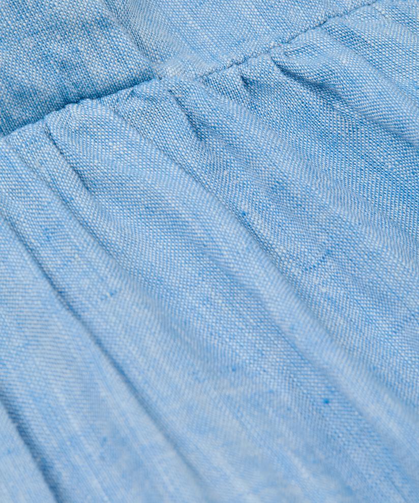 robe longue en lin avec col et fente latérale, Marina