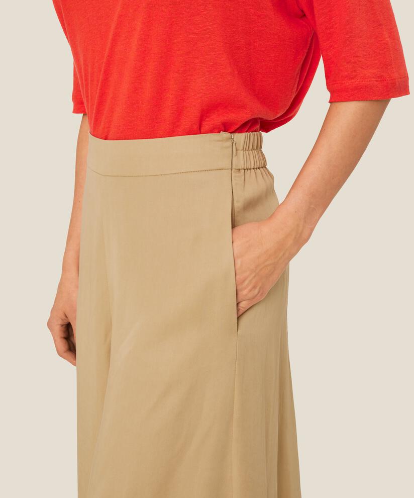Pantalon large avec poches fendues, Safari