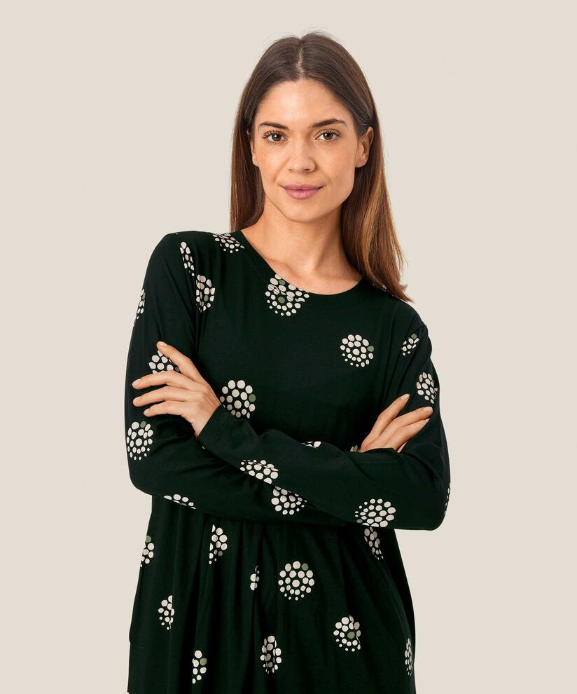 robe tulipe en jersey imprimé, Black