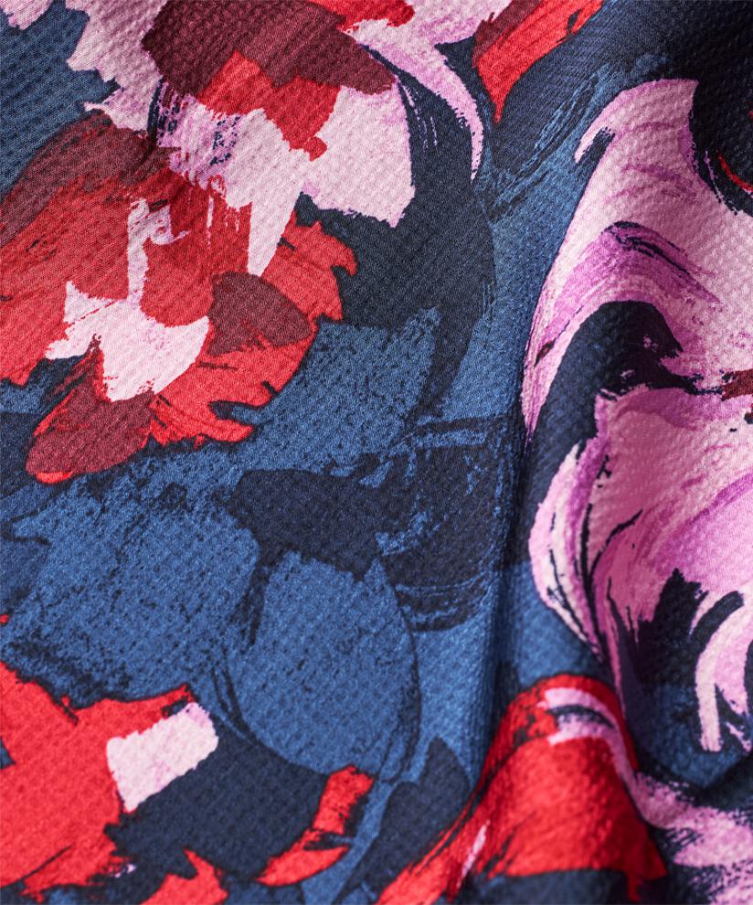 Blouse en Viscose Avec Détail Boutonné, Scarlet Sage