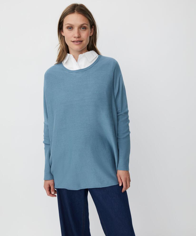 Pull Oversize À Manches Étroites, Proven Blue