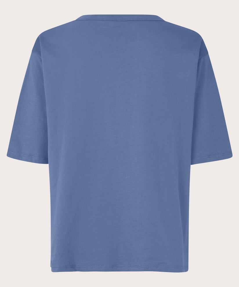 T-shirt À Col Rond, Bijou Blue