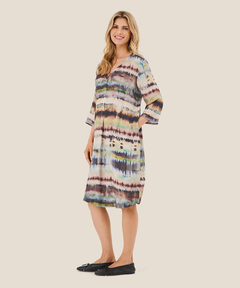 robe avec encolure en v et poches, Misty Rose