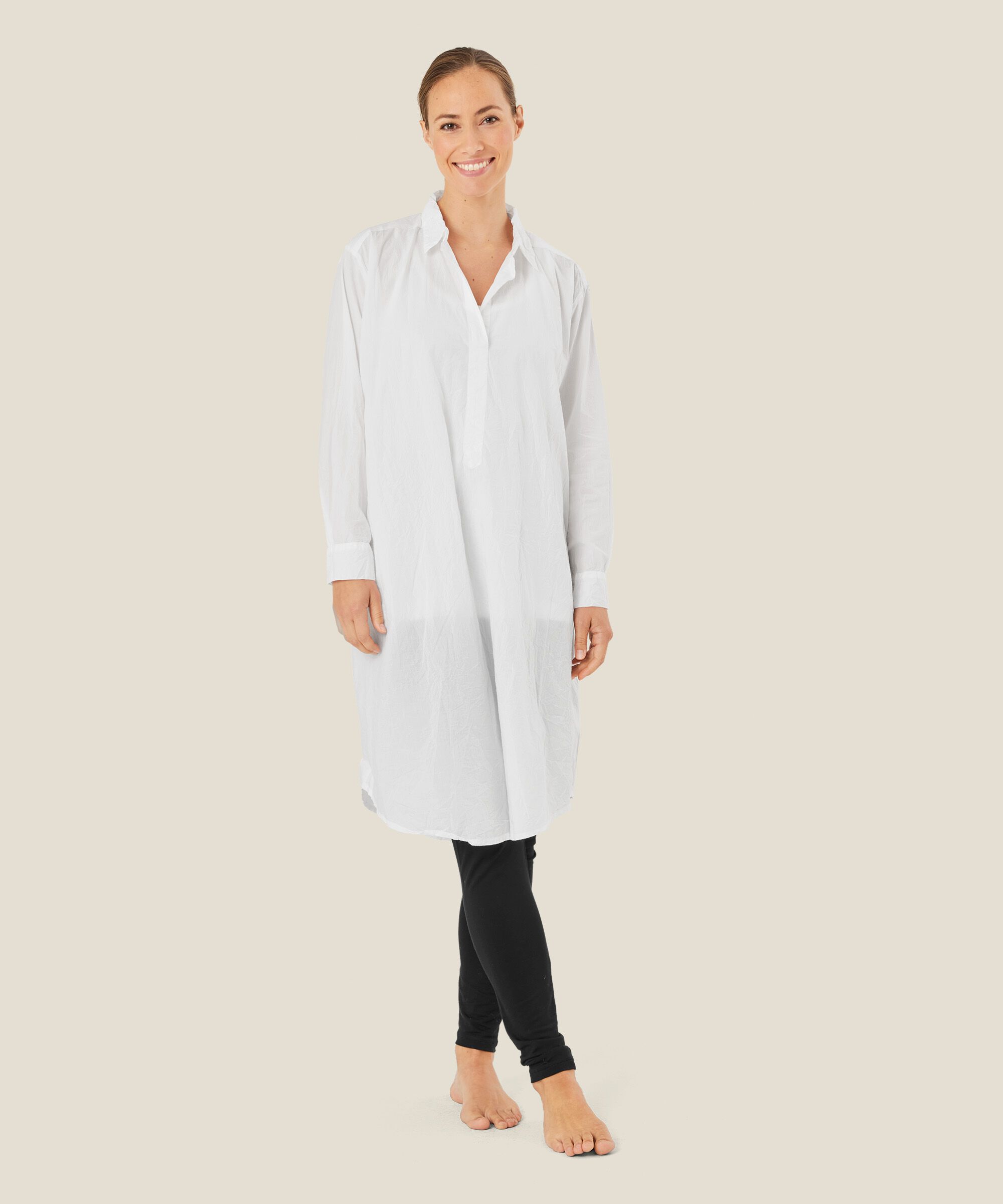 robe chemise en qualité coton, White