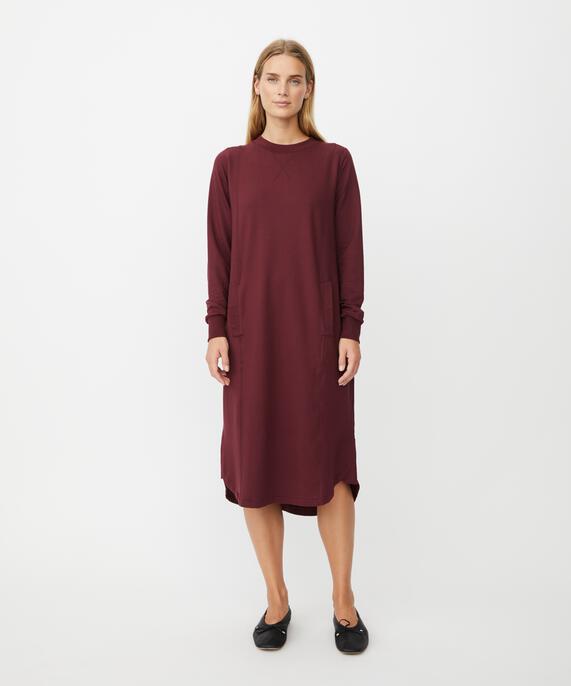 robe en jersey avec poches fendues sur le devant, Tawny Port