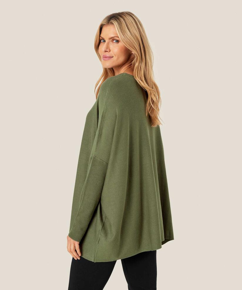 Pull Oversize À Manches Étroites, D. Lichen Green