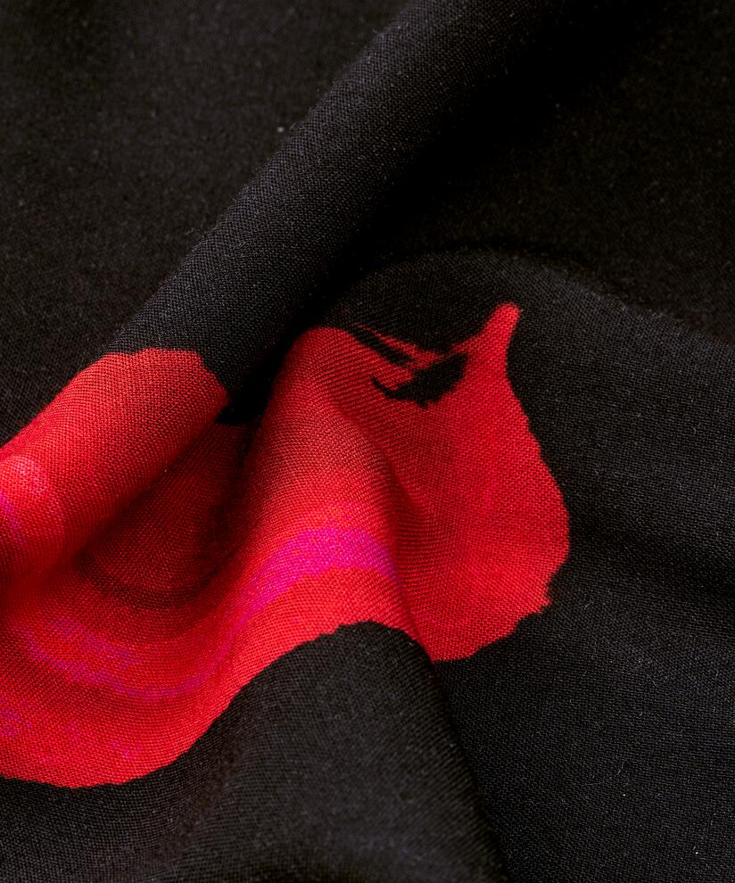 tunique en viscose imprimée avec boutons au col, Haute Red