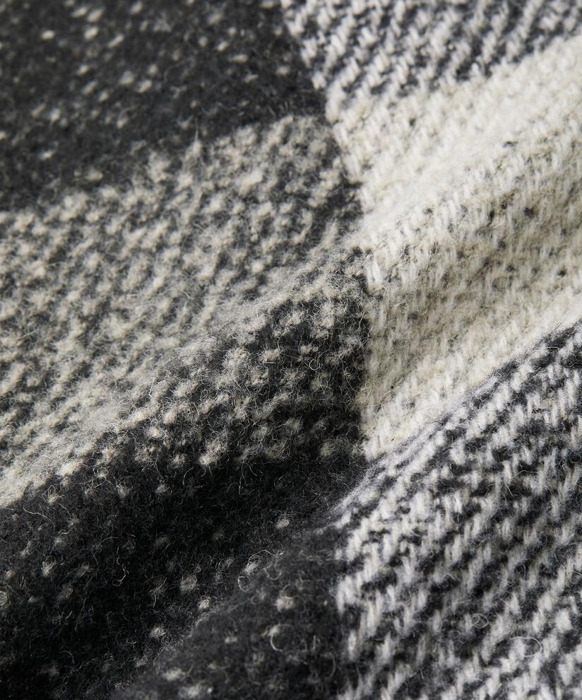 manteau en laine mélangée, Black