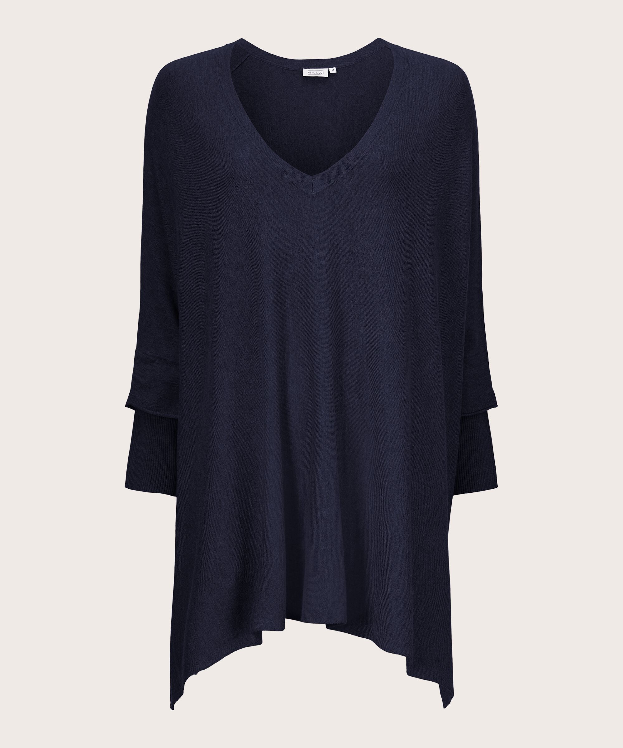 pull en maille oversize à manches étroites, Navy