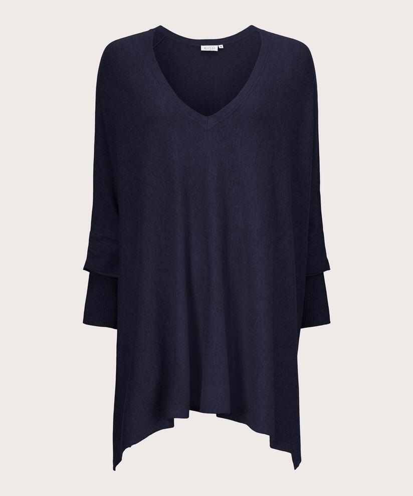 pull en maille oversize à manches étroites, Navy