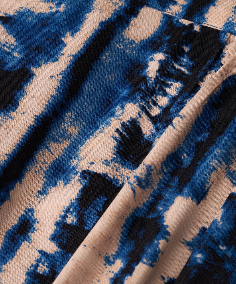 tunique en viscose imprimée avec drapés au dos, Navy Peony