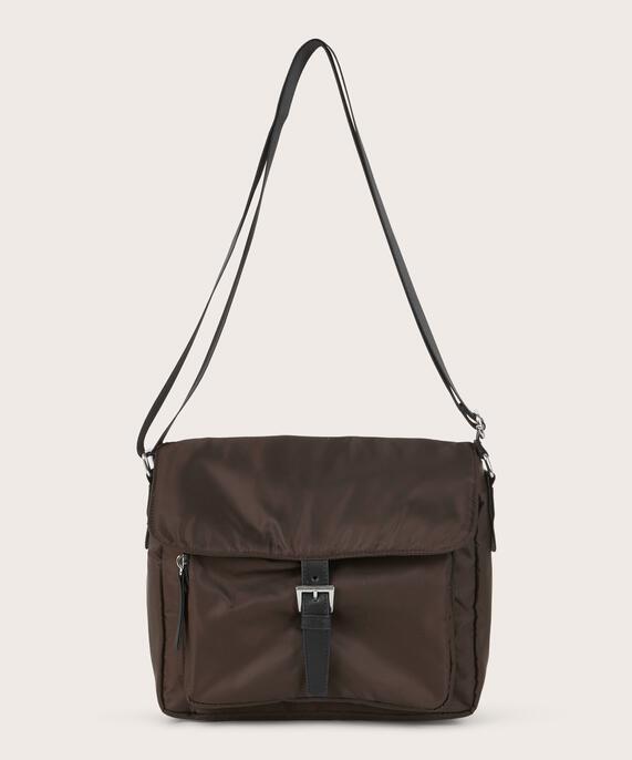 sac en nylon avec boucle devant, Coffee Bean