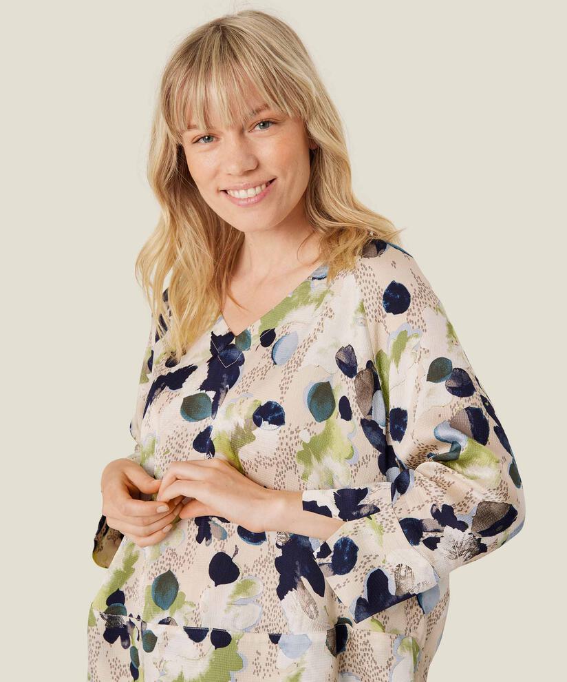 blouse en viscose à col v, Fog