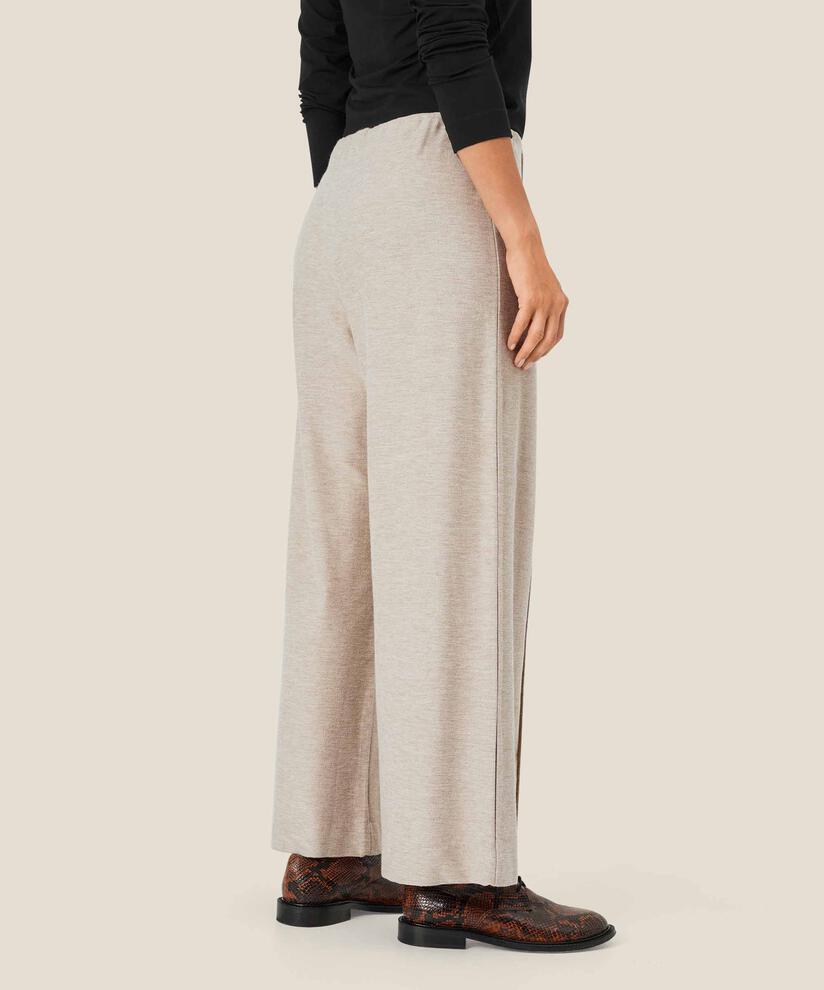 pantalon en jersey avec taille élastique, Beige melange