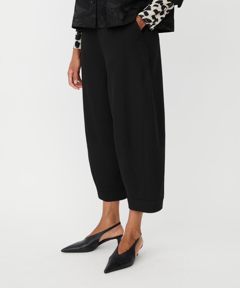 pantalon ballon à taille élastique, Black