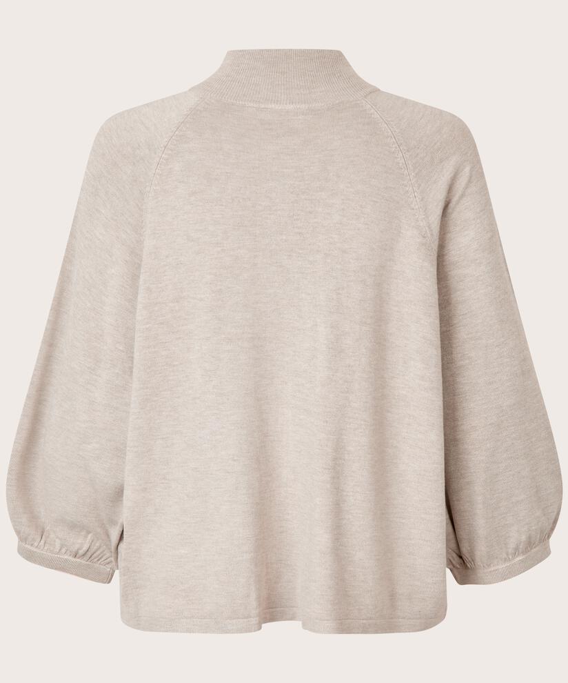 cardigan à manches larges et petit col, Plaza Taupe
