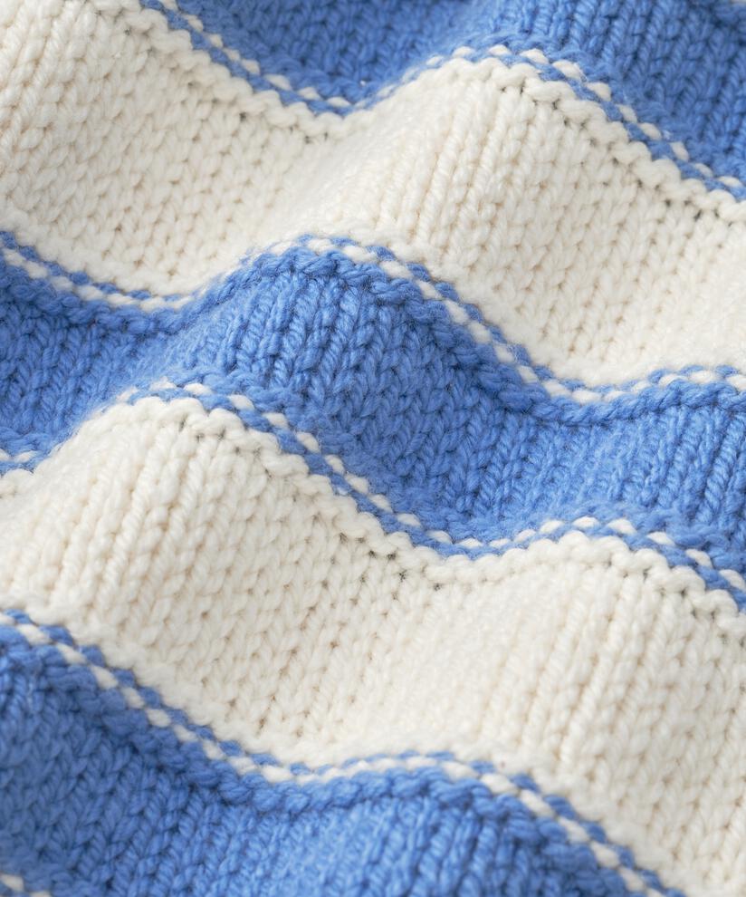pull en maille avec bouton sur l'épaule, BlueB/Whc