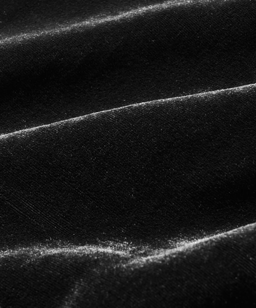 pantalon en velours avec taille élastique, Black