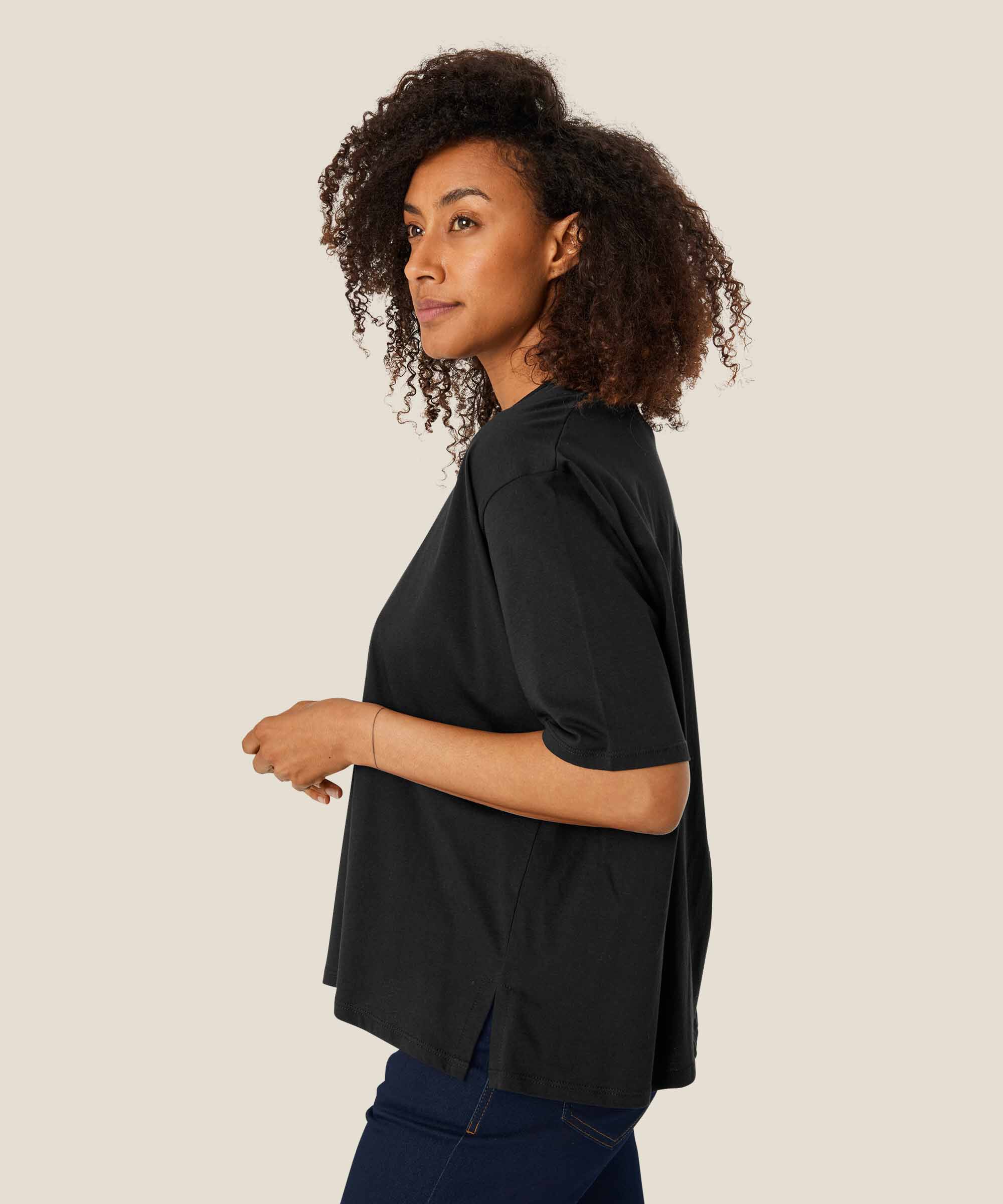T-shirt À Col Rond, Black