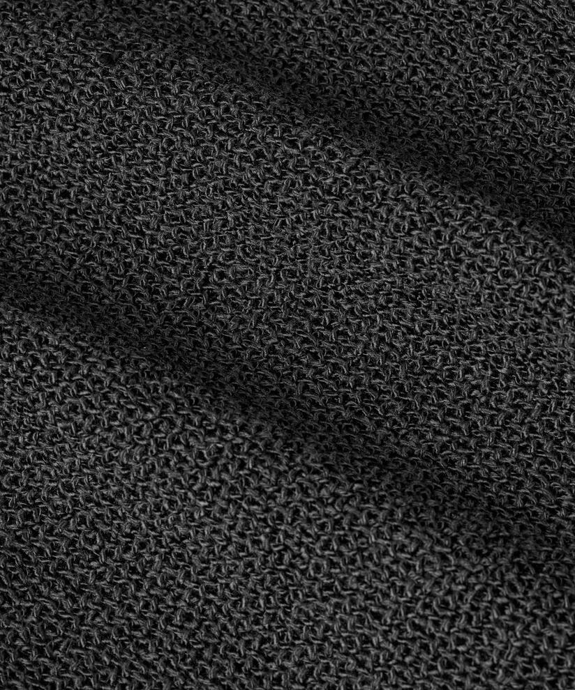 robe en boucle avec franges sur les manches, Black