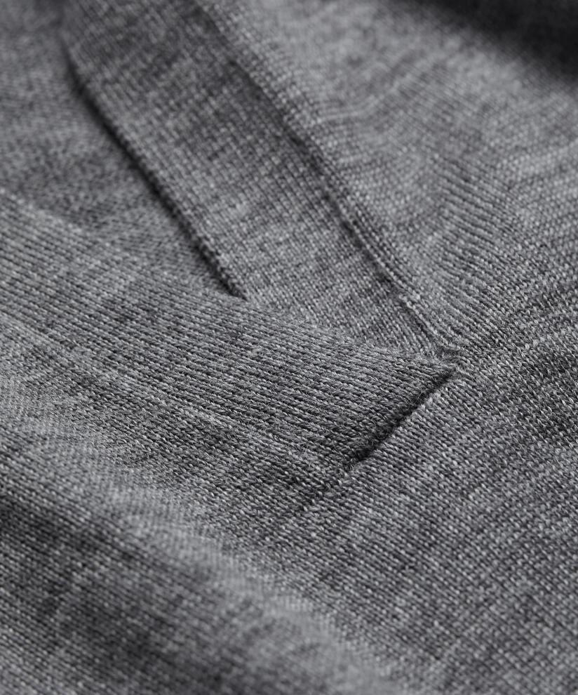 robe en maille avec col roulé et fentes, M. Grey mel.