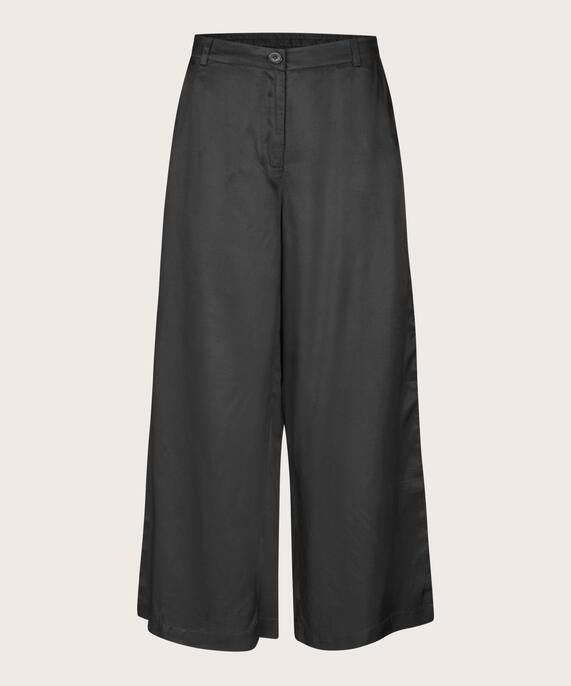 pantalon en viscose avec élastique au dos, Black