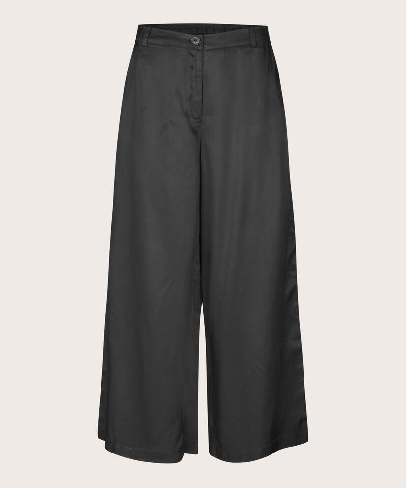 pantalon en viscose avec élastique au dos, Black