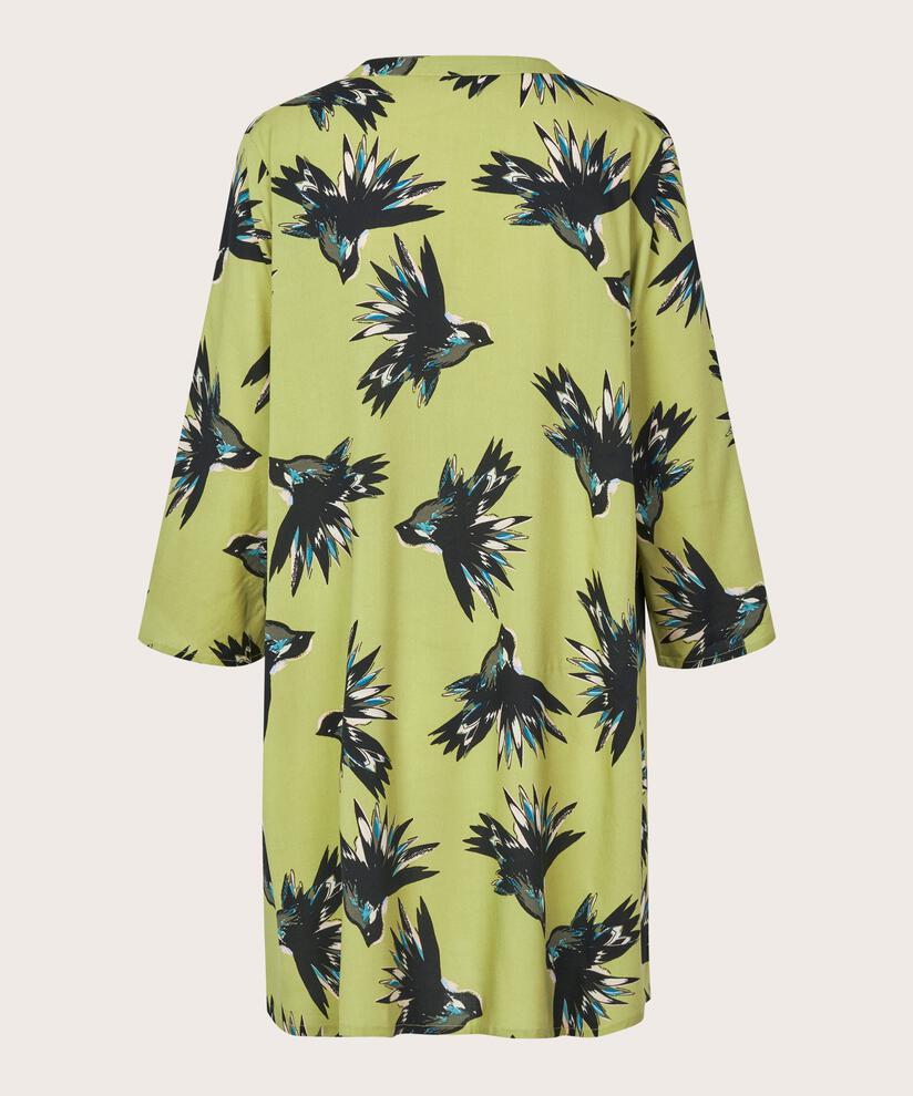 Tunique En Viscose Imprimée À Manches Trois-quarts, Fern
