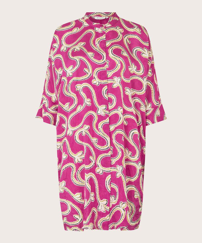 robe chemise à motif en viscose, Wild Aster