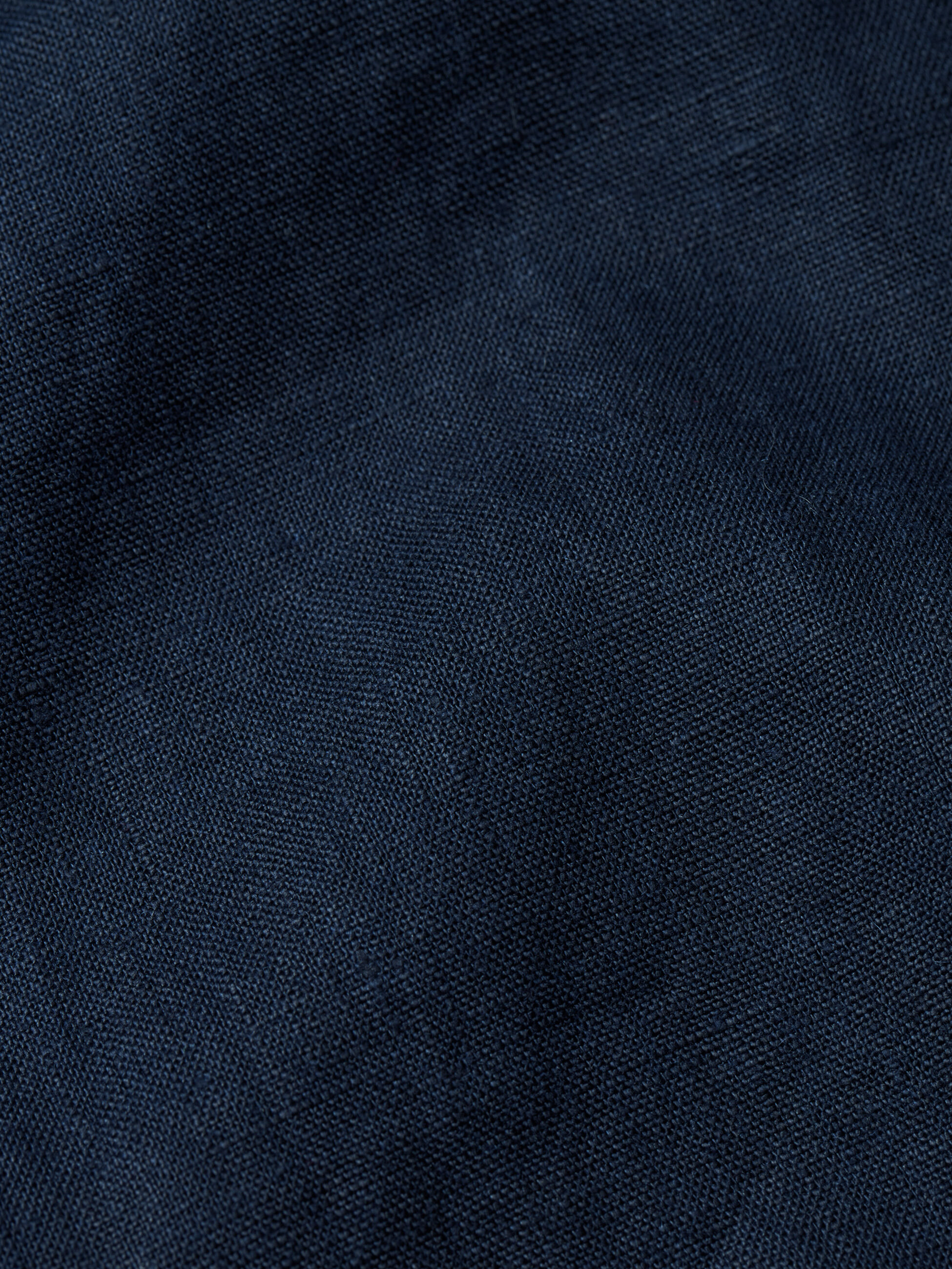 Pantalon En Lin Avec Large &Eacute;lastique Smock&eacute; Au Dos Et D&eacute;tail Boutonn&eacute;, Navy