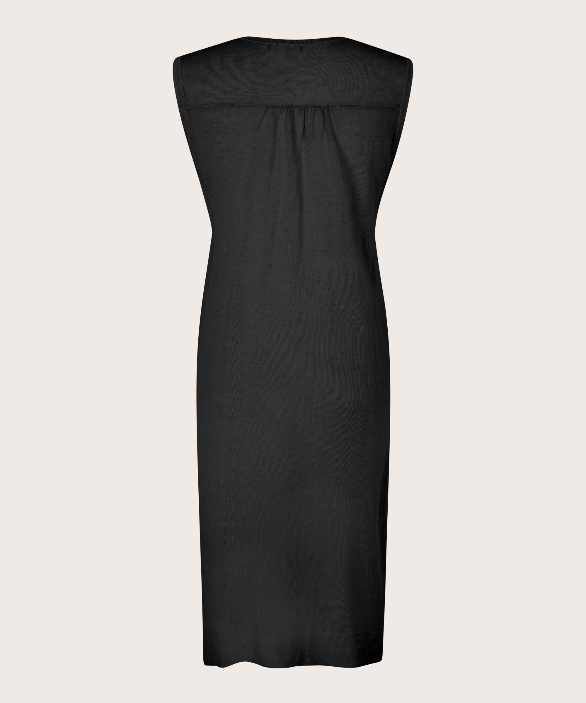 cardigan long tricoté en mélange de lin, Black