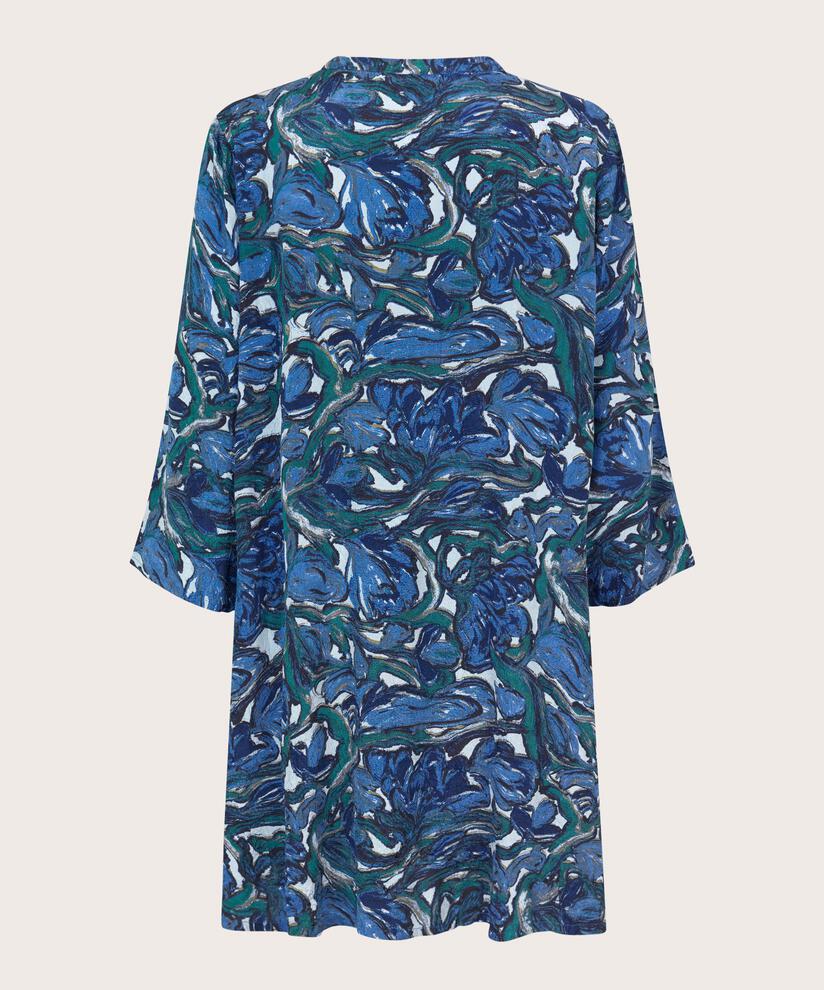 tunique en viscose imprimée à manches 3/4, Blue Fog