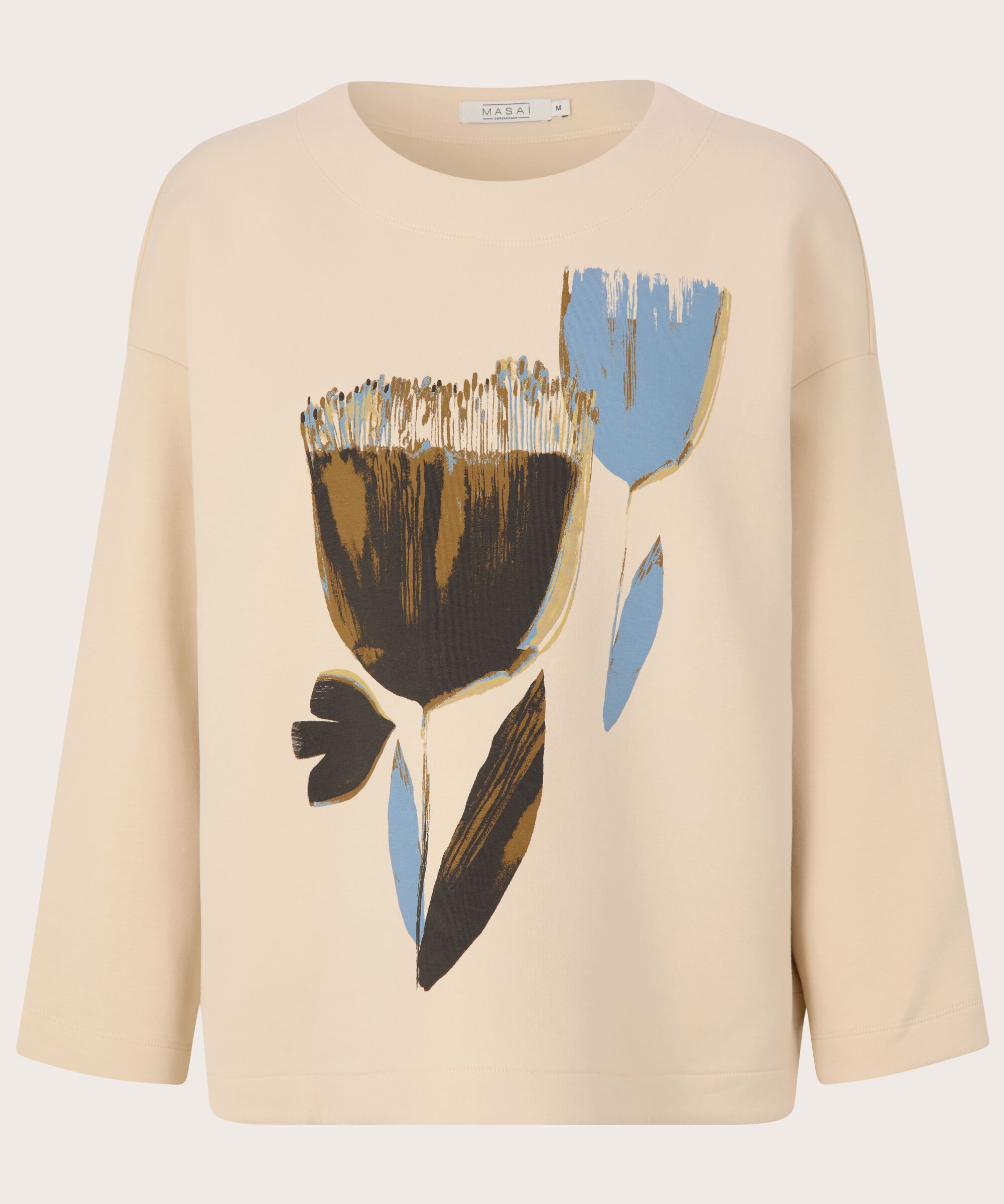 Sweat-shirt Doux Avec Impimé, Fog