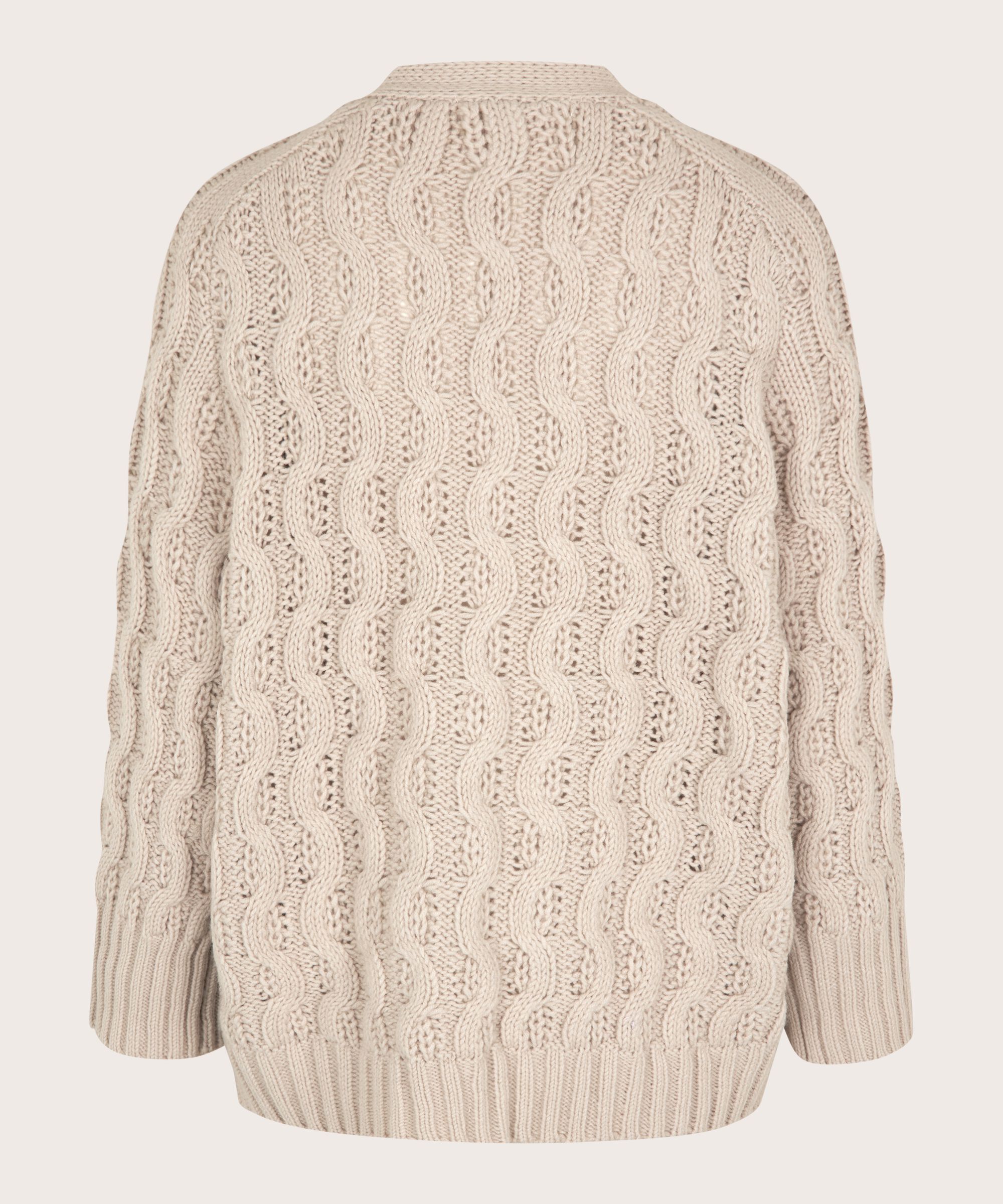 cardigan en maille torsadée, Silver Cloud