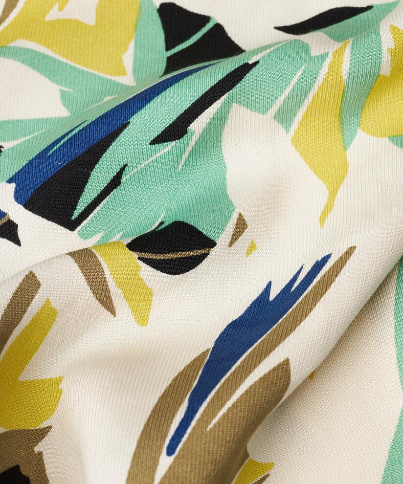 top en viscose imprimée avec smock, Dusky Green