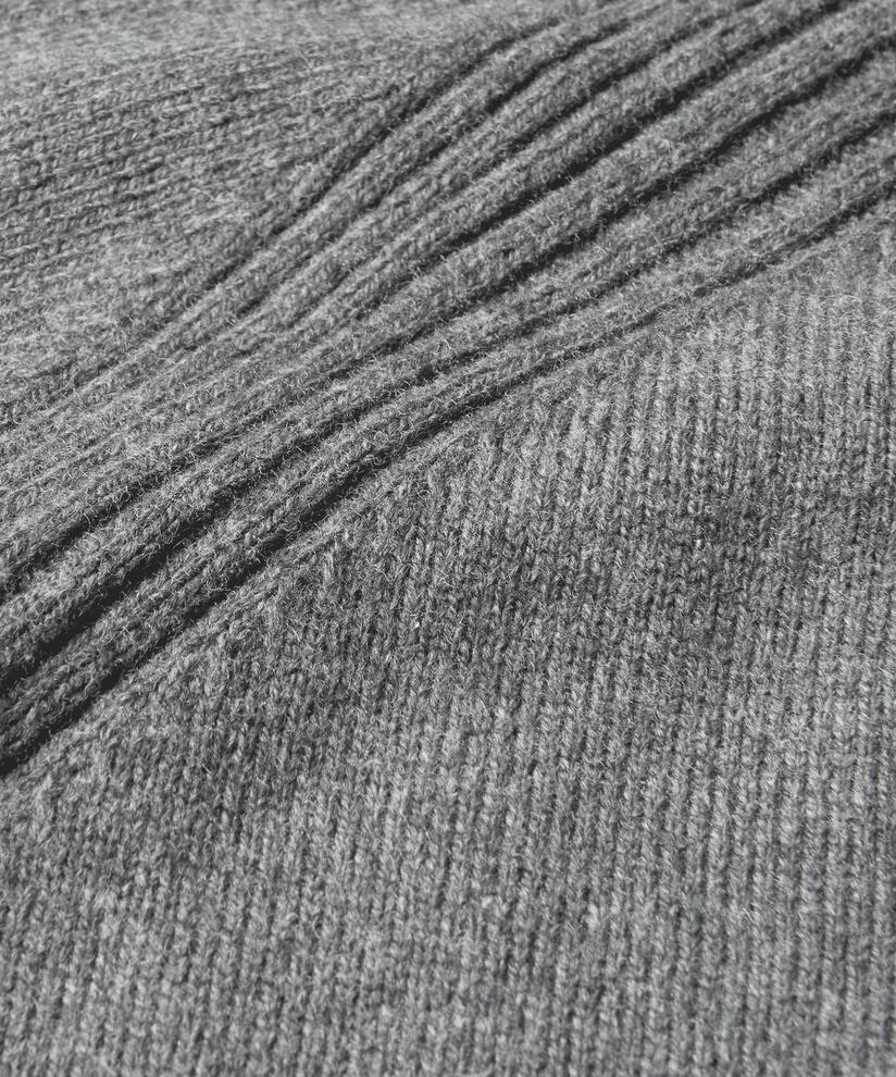 pull en maille avec bords côtelés, M. Grey mel.