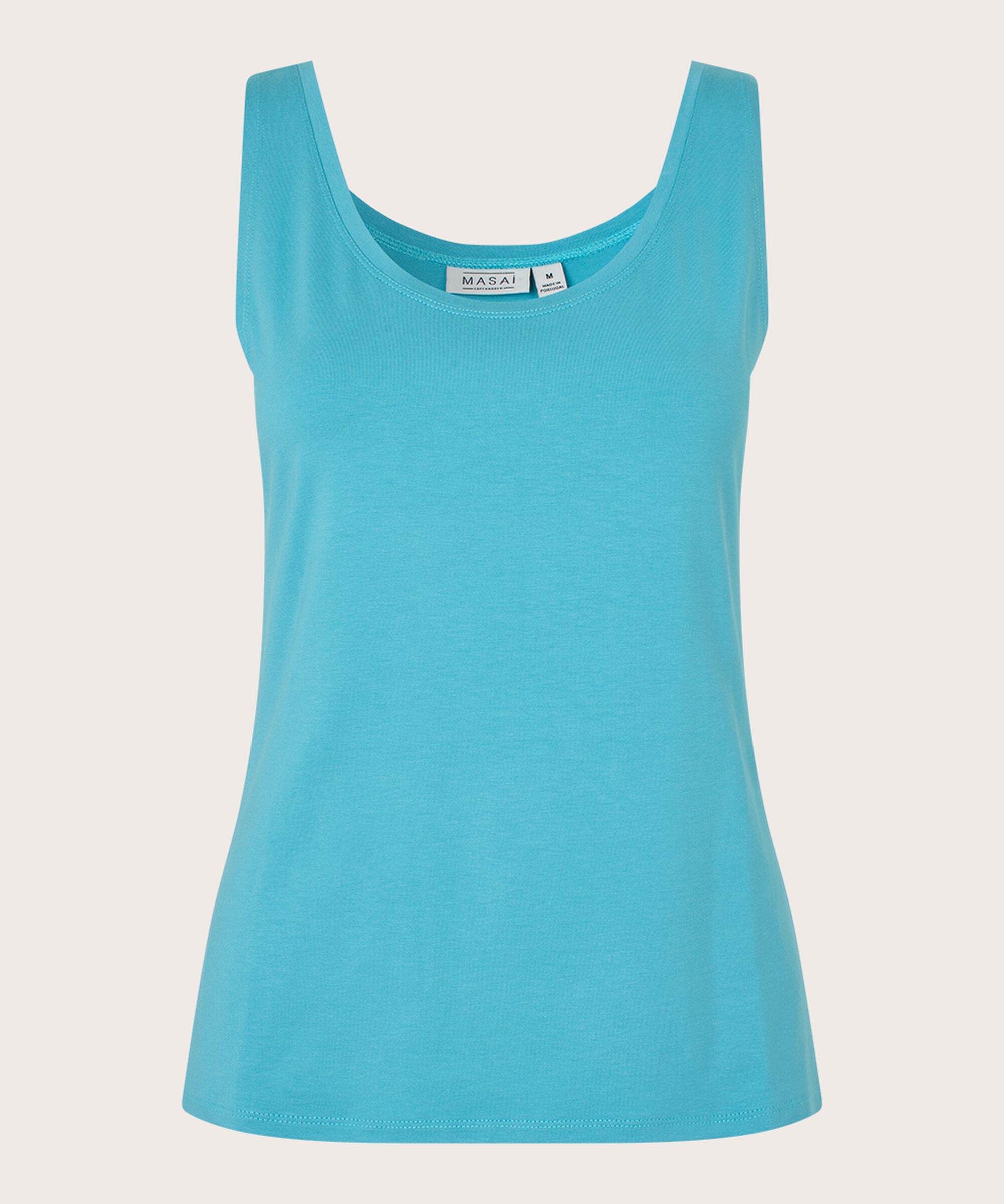 débardeur en jersey doux, Aqua