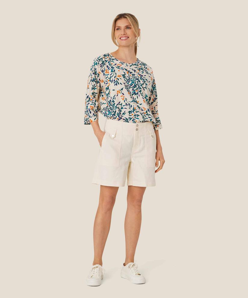 Blouse En Viscose À Manches 3/4, Russ Orange