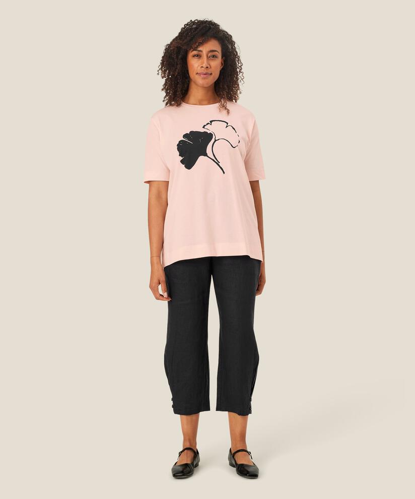 t-shirt imprimé à col rond, Mauve Chalk