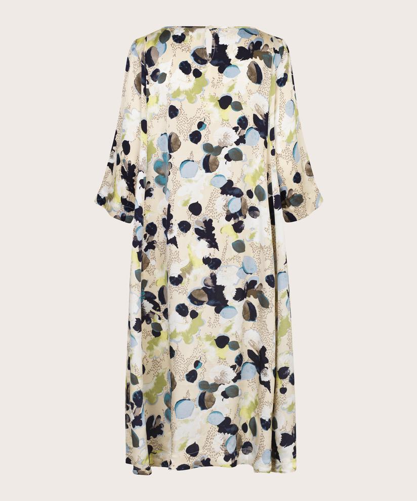 Robe En Viscose Avec Un Bouton Au Cou, Fog