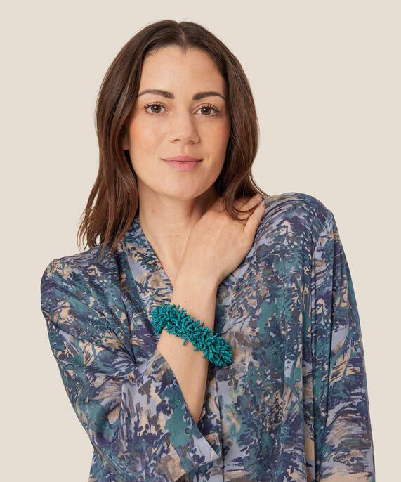 bracelet avec perles colorées, Teal