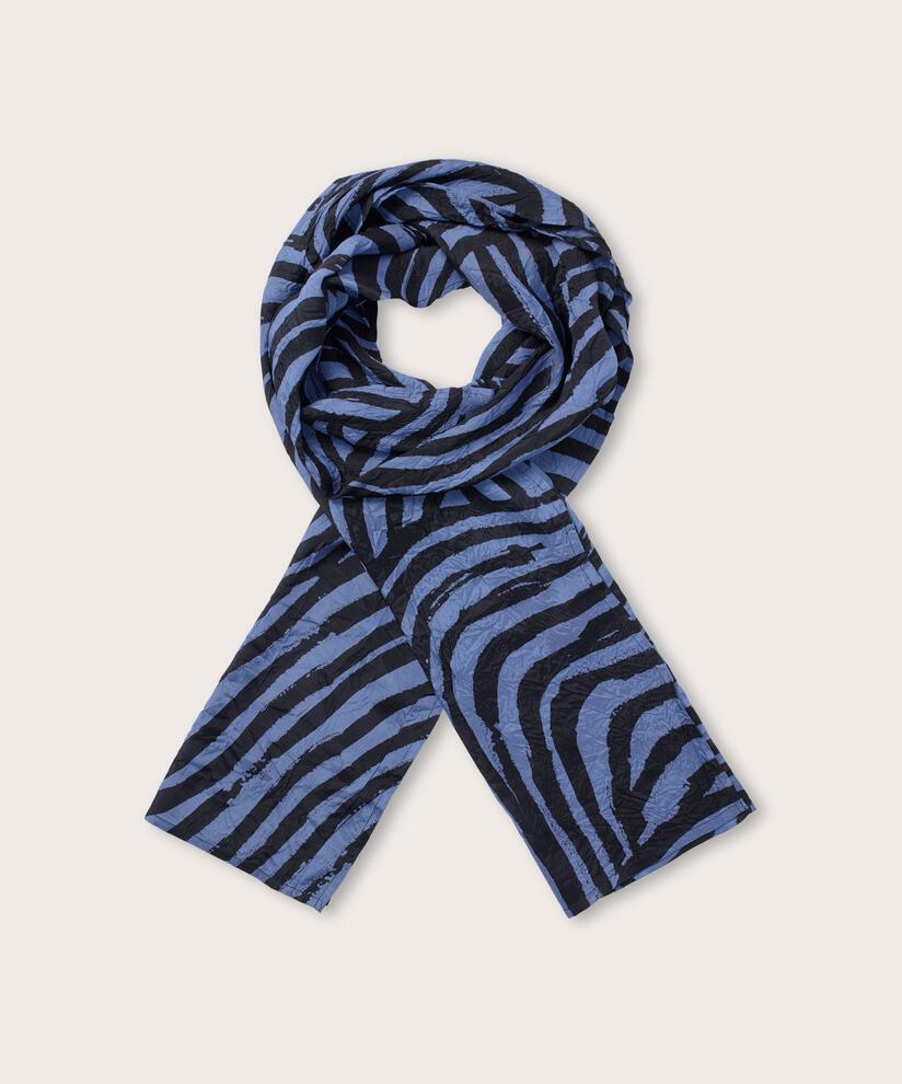 Écharpe En Viscose Imprimée, Bijou Blue