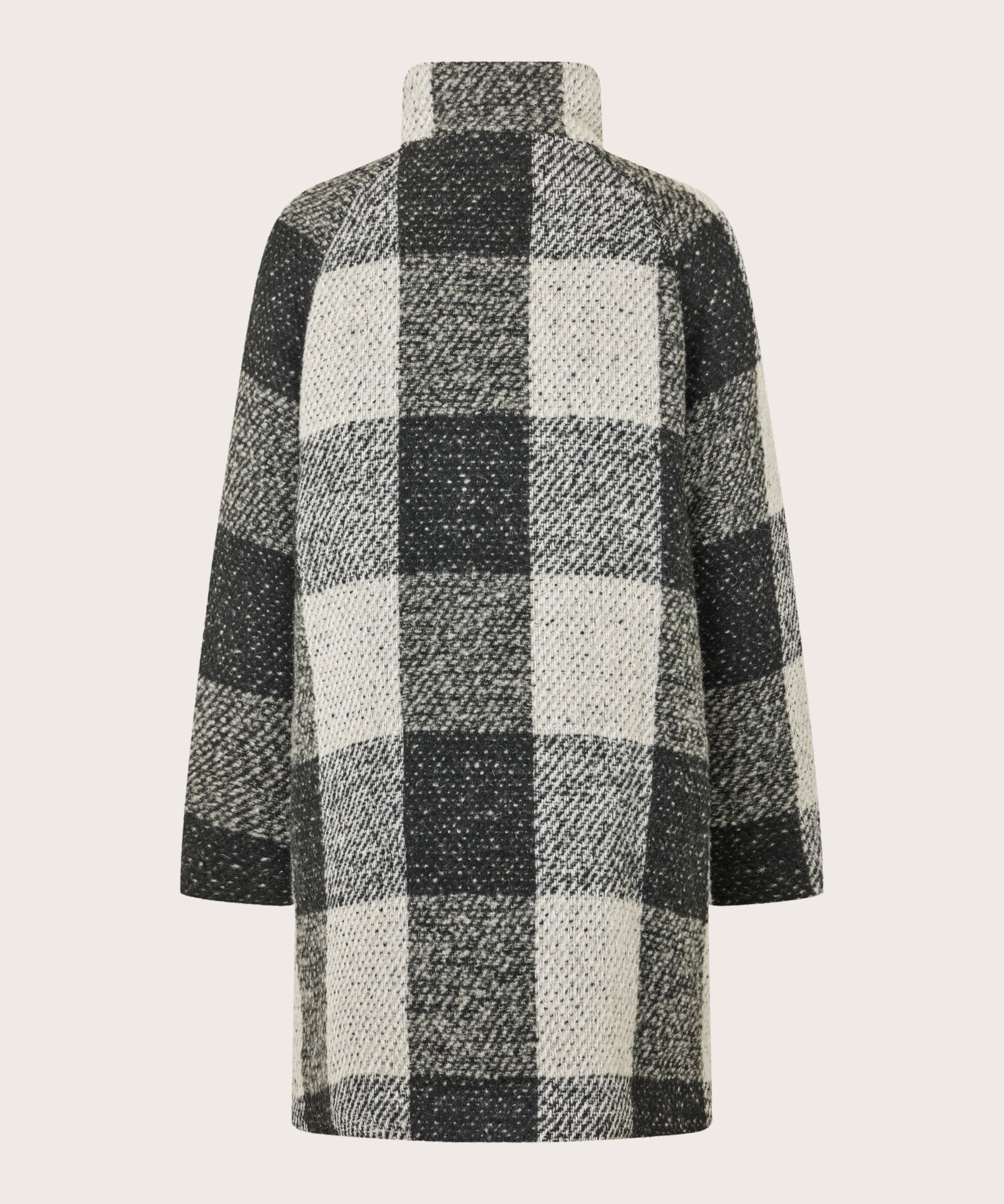 manteau en laine mélangée, Black