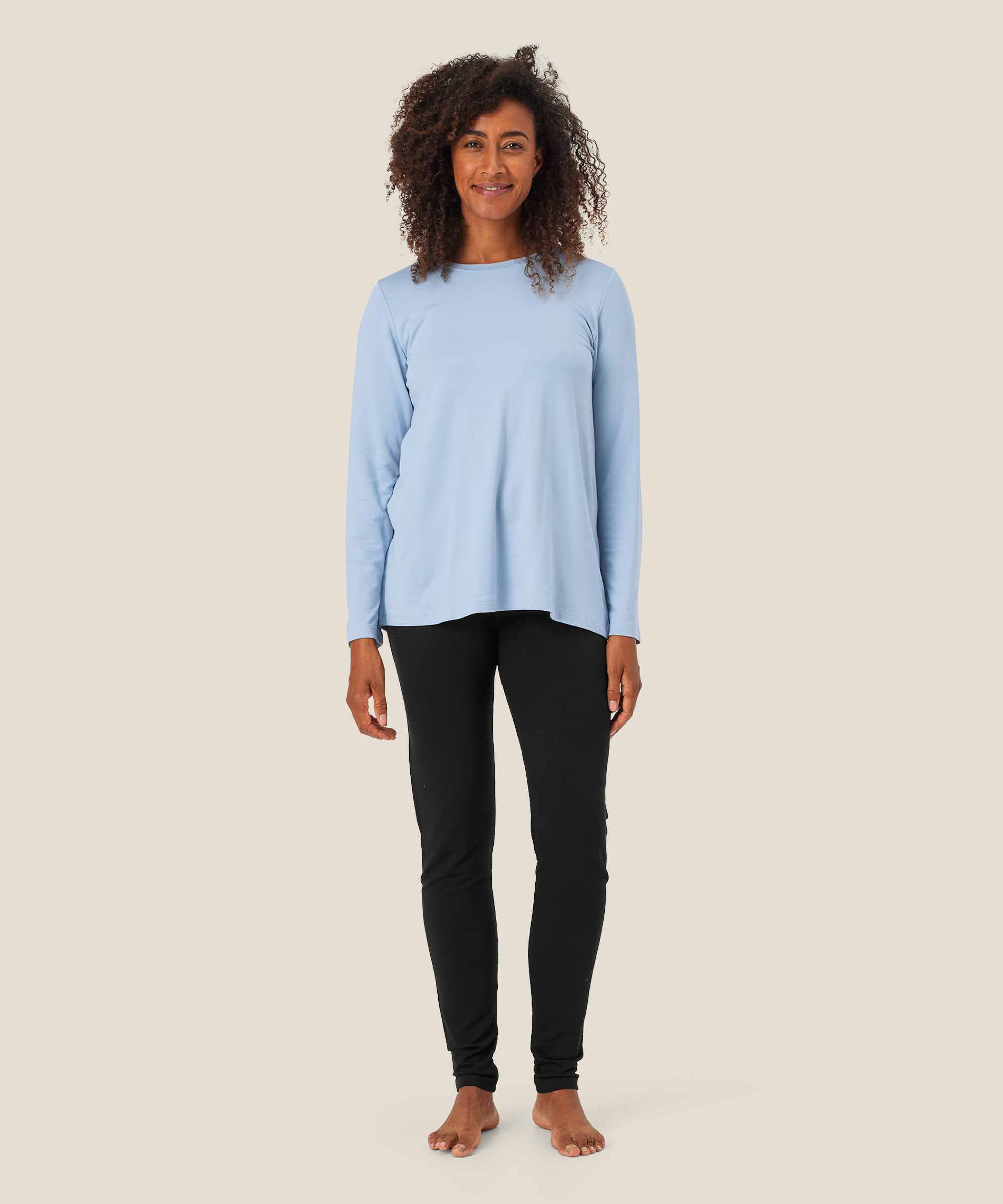 top en jersey avec plis dans le dos, Blue Fog