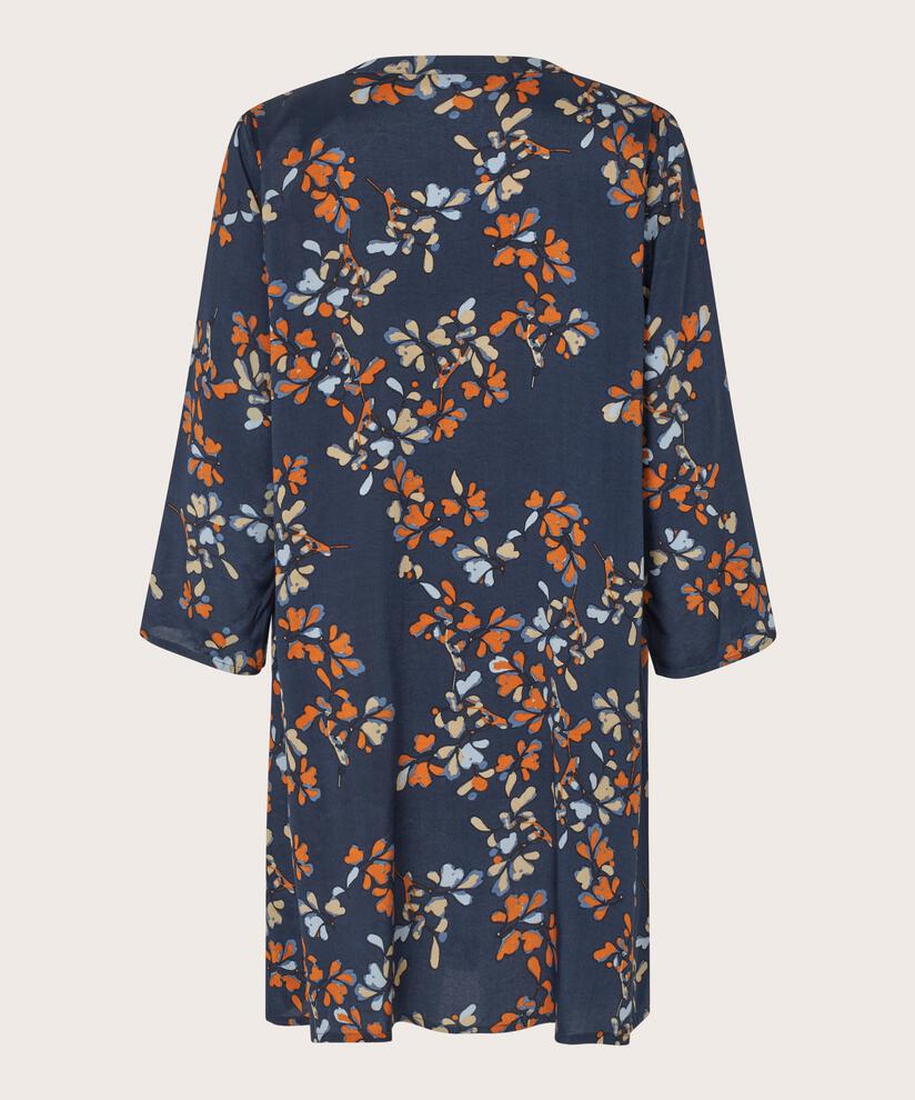 Tunique En Viscose Imprimée À Manches 3/4, Autumnal