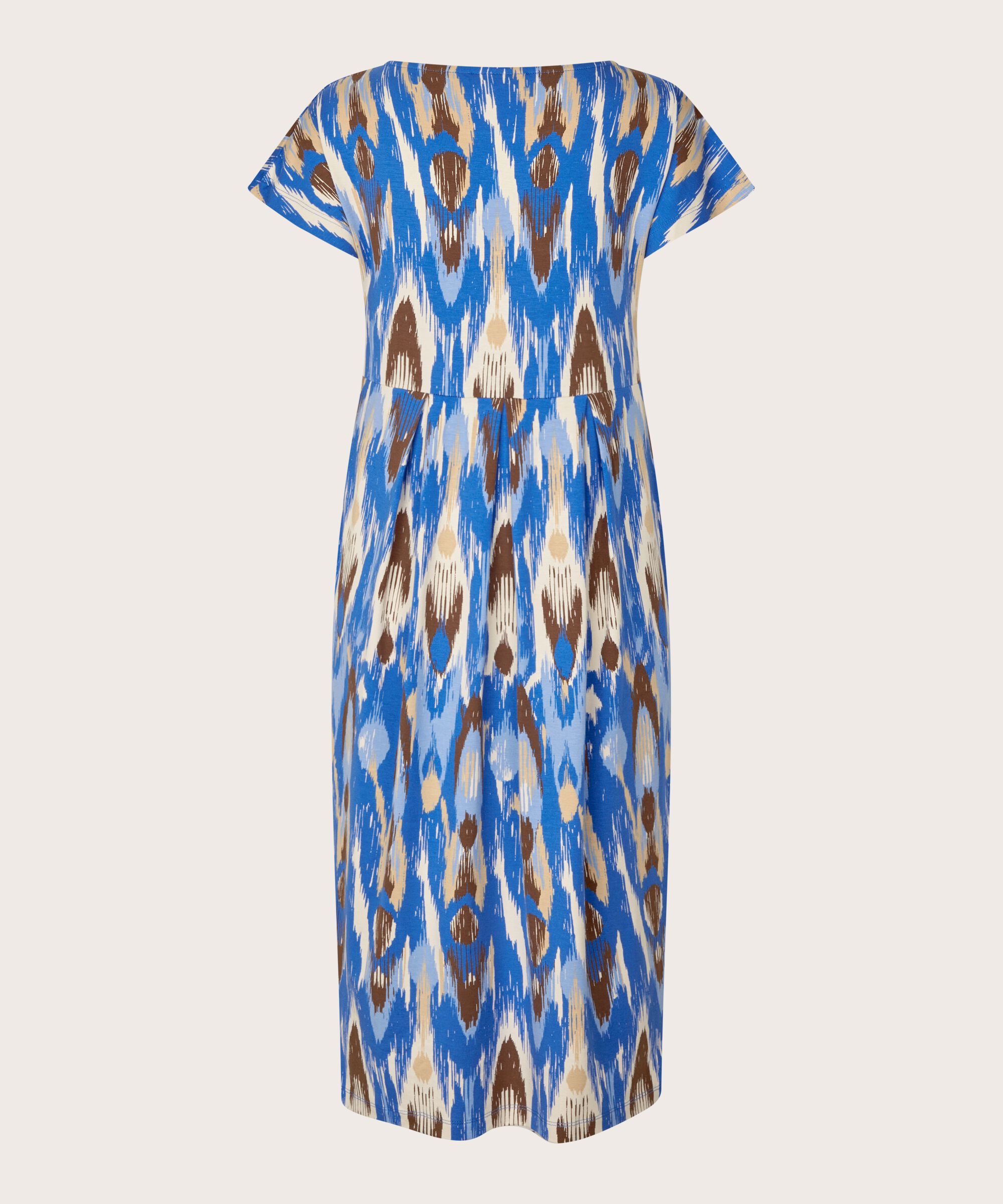 Robe Tulipe Avec Poches Fendues, Nebulas Blue