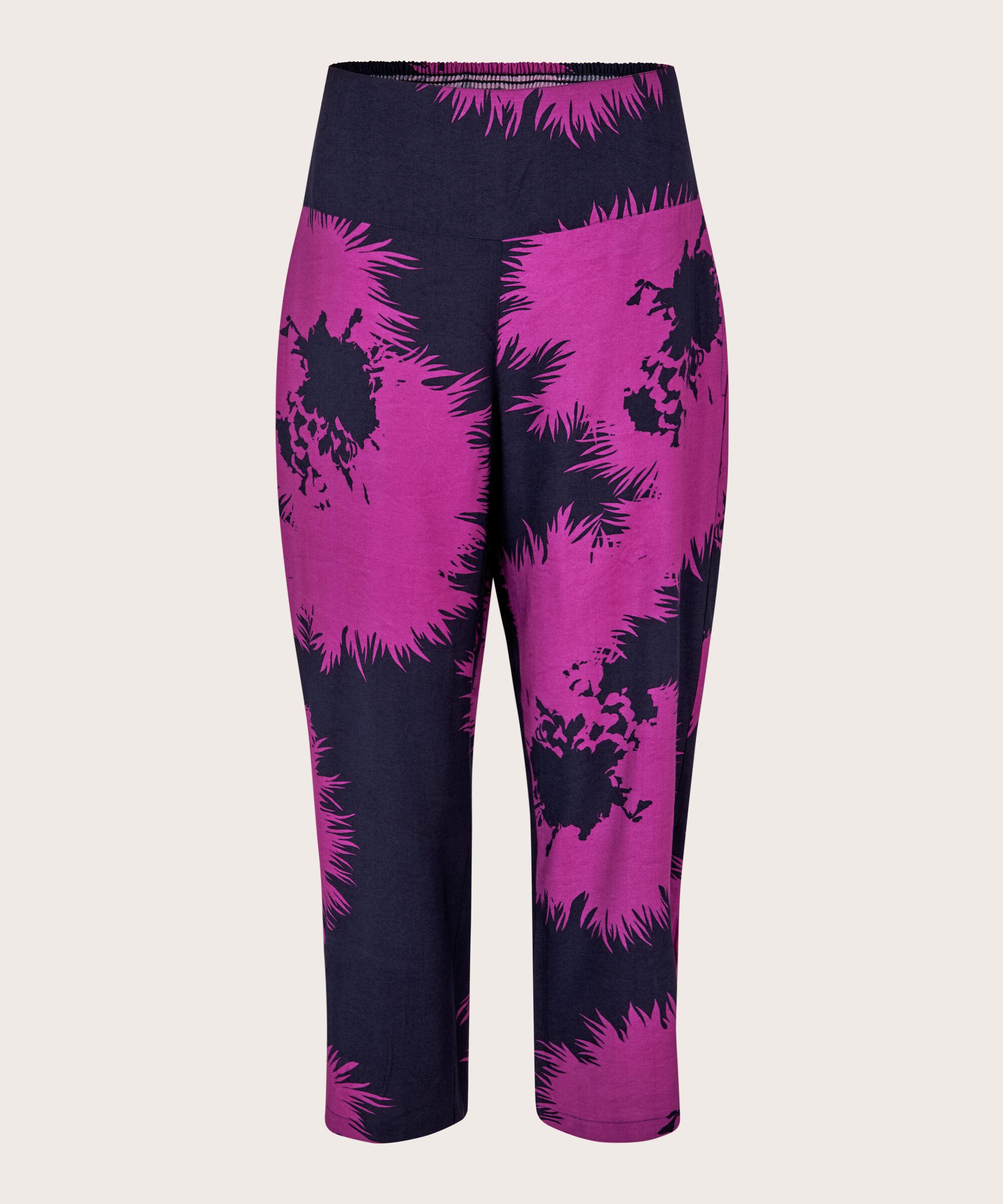 pantalon en viscose avec smock, Wild Aster