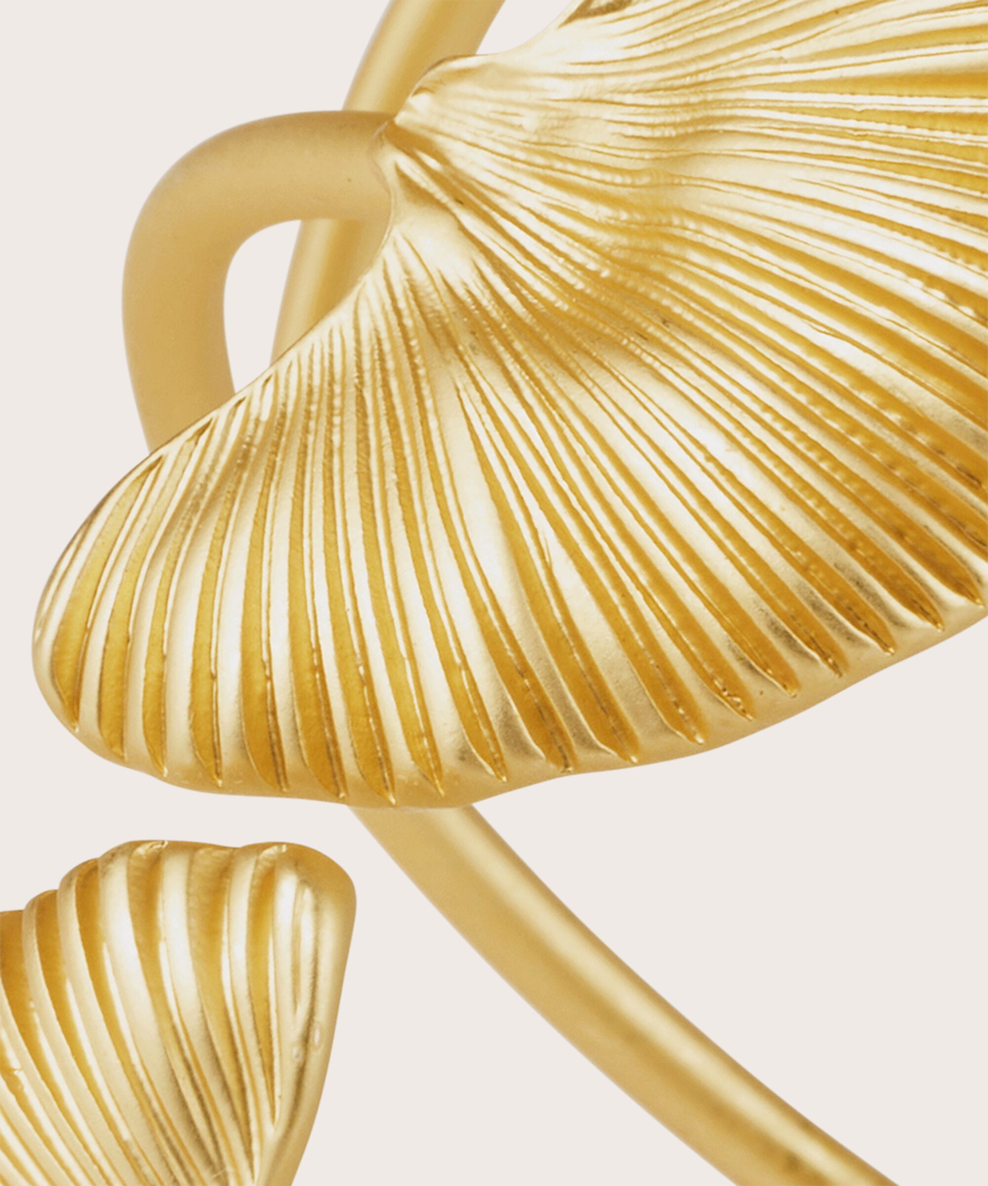 bracelet plaqué or avec motif feuilles, Gold