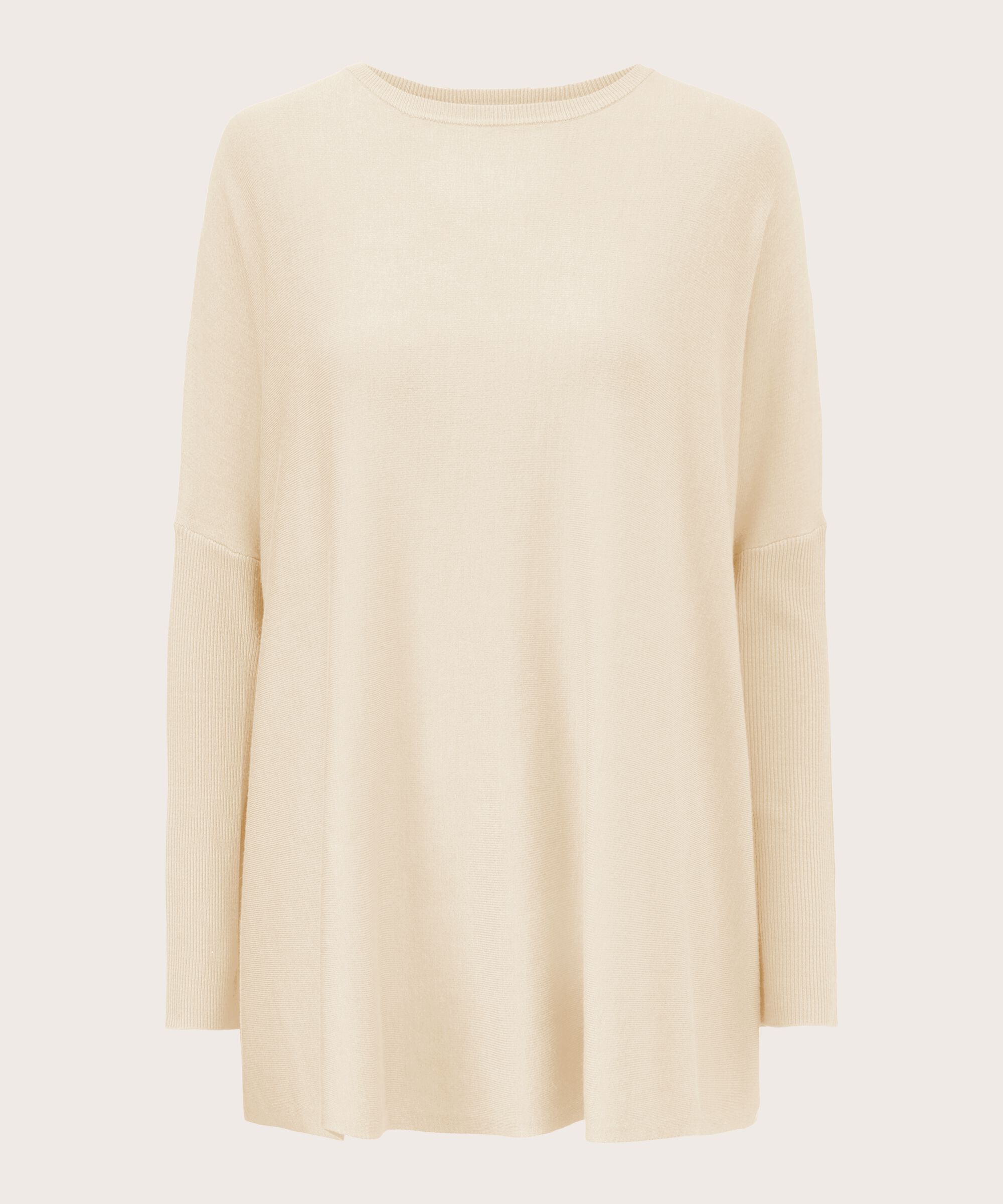 Pull Oversize À Manches Étroites, Whitecap