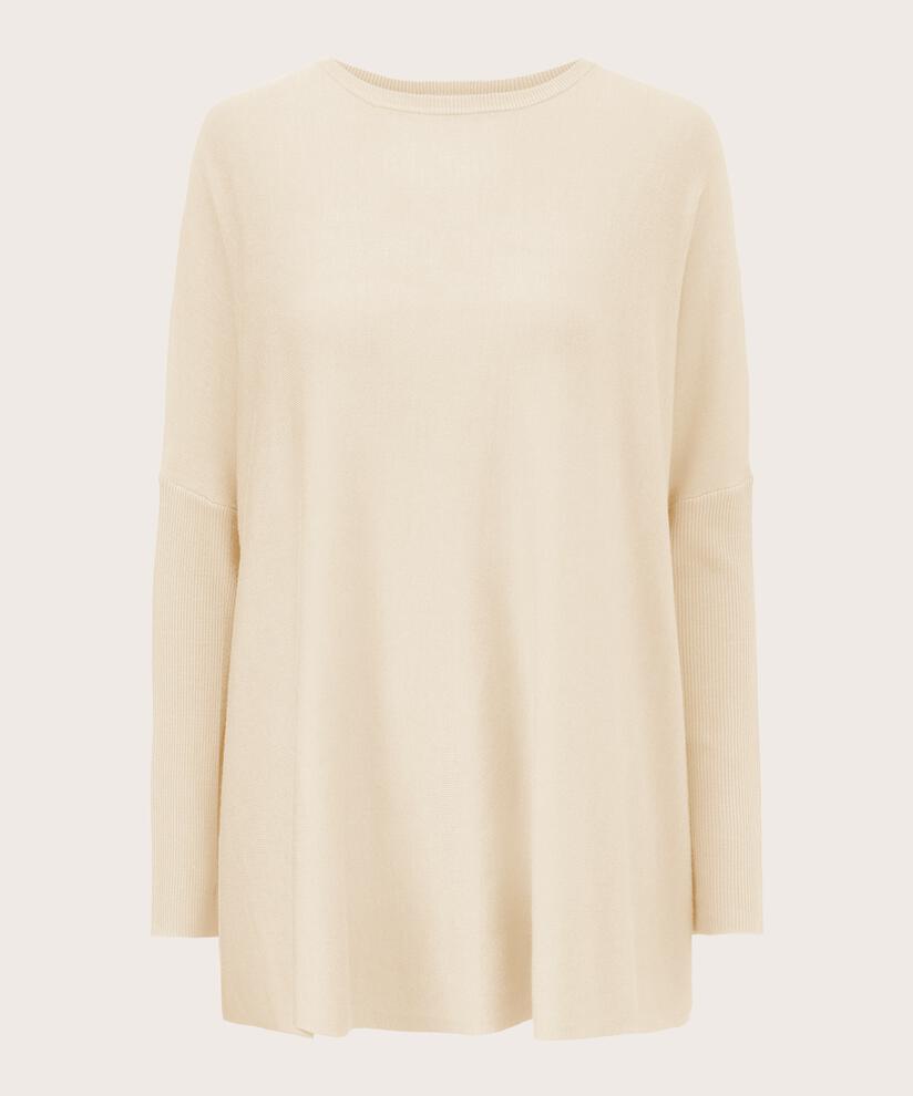 Pull Oversize À Manches Étroites, Whitecap